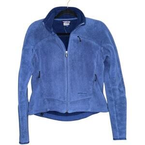 Patagonia R2 Polartec Jacket Women’s Size small Blue Full Zip up Fleece USA Vtg